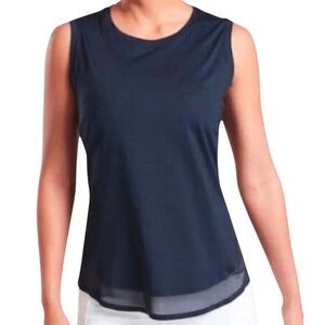 NWOT ATHLETA Cadence Black Mesh Hem Tank Top Size XSP